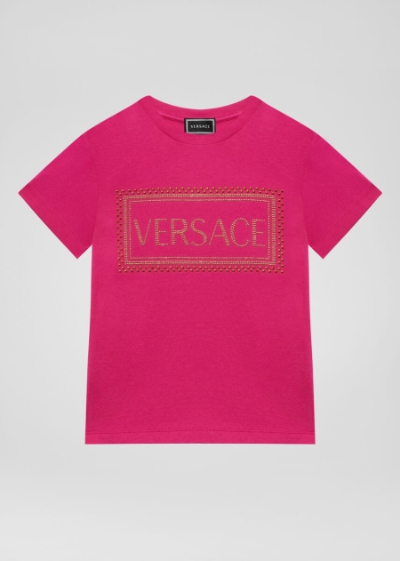 Versace Studded 90s Vintage Logo T-shirt Tjej - 905841FLH